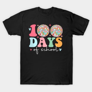 Kids Disco Ball 100 Days Of School 100Th Day T-Shirt